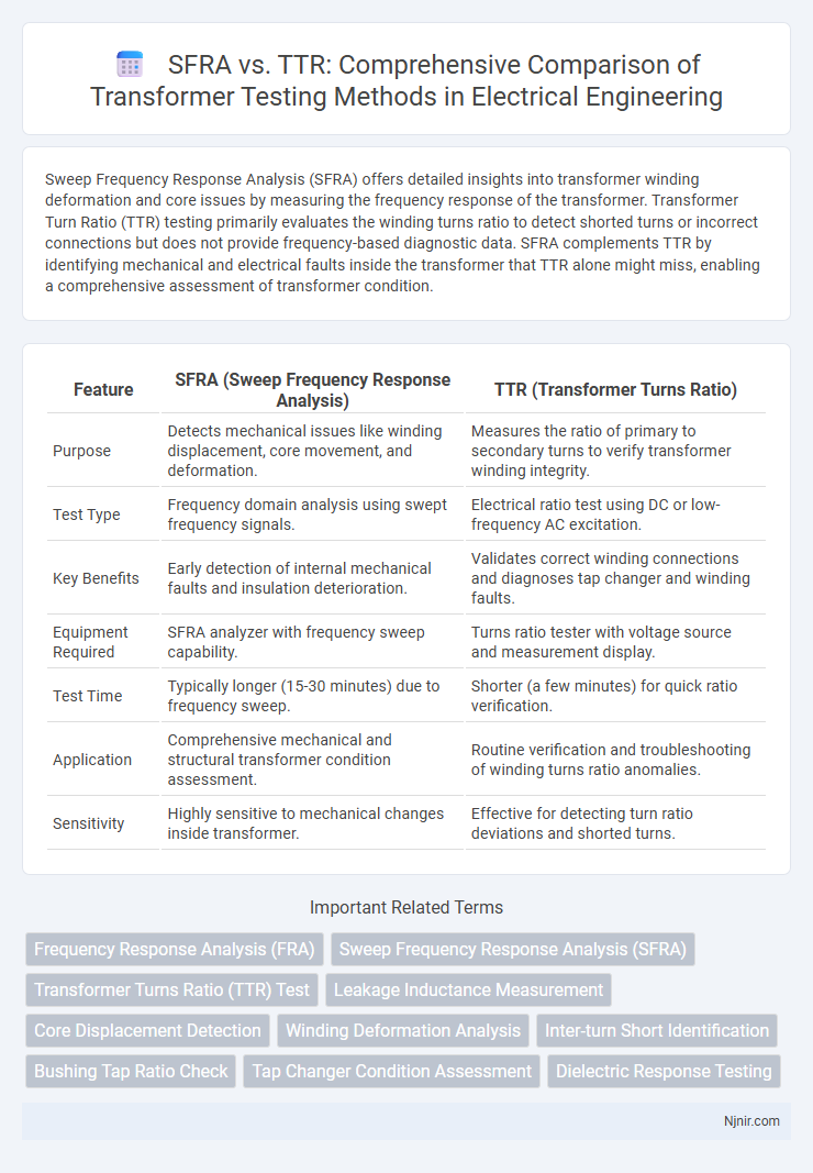 SFRA vs. TTR: Comprehensive Comparison of Transformer Testing Methods in Electrical Engineering