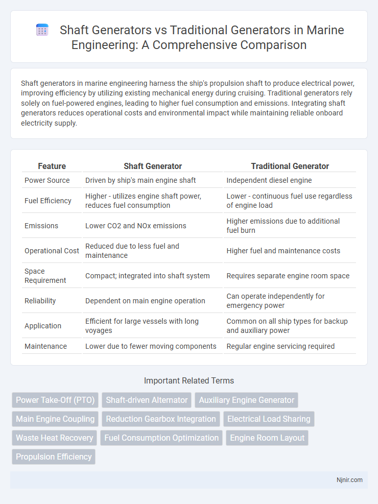 Shaft Generators vs Traditional Generators in Marine Engineering: A Comprehensive Comparison