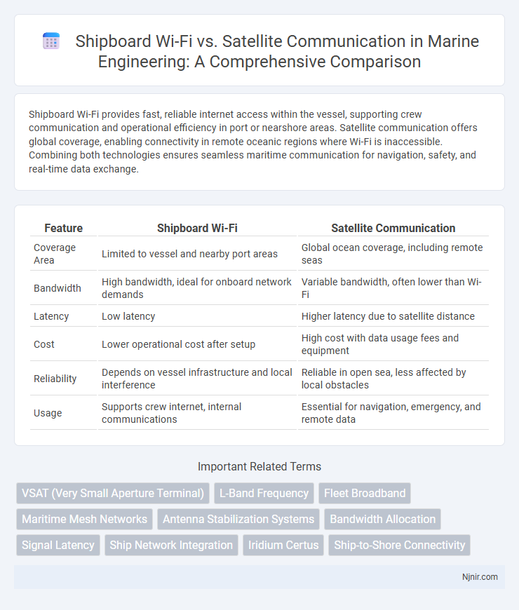 Shipboard Wi-Fi vs. Satellite Communication in Marine Engineering: A Comprehensive Comparison