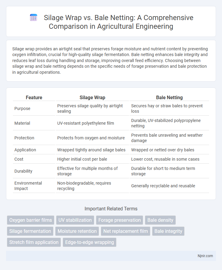 Silage Wrap vs. Bale Netting: A Comprehensive Comparison in Agricultural Engineering