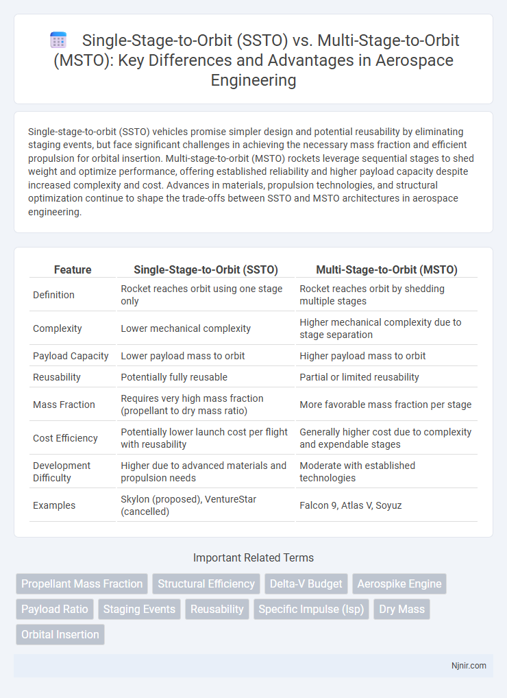Single-Stage-to-Orbit (SSTO) vs. Multi-Stage-to-Orbit (MSTO): Key Differences and Advantages in Aerospace Engineering