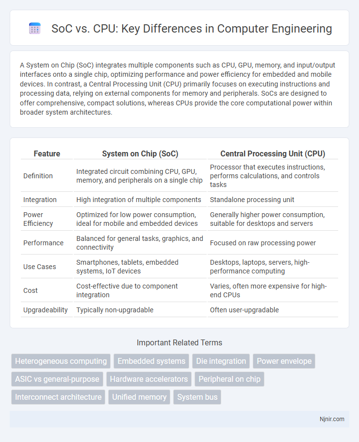 SoC vs. CPU: Key Differences in Computer Engineering