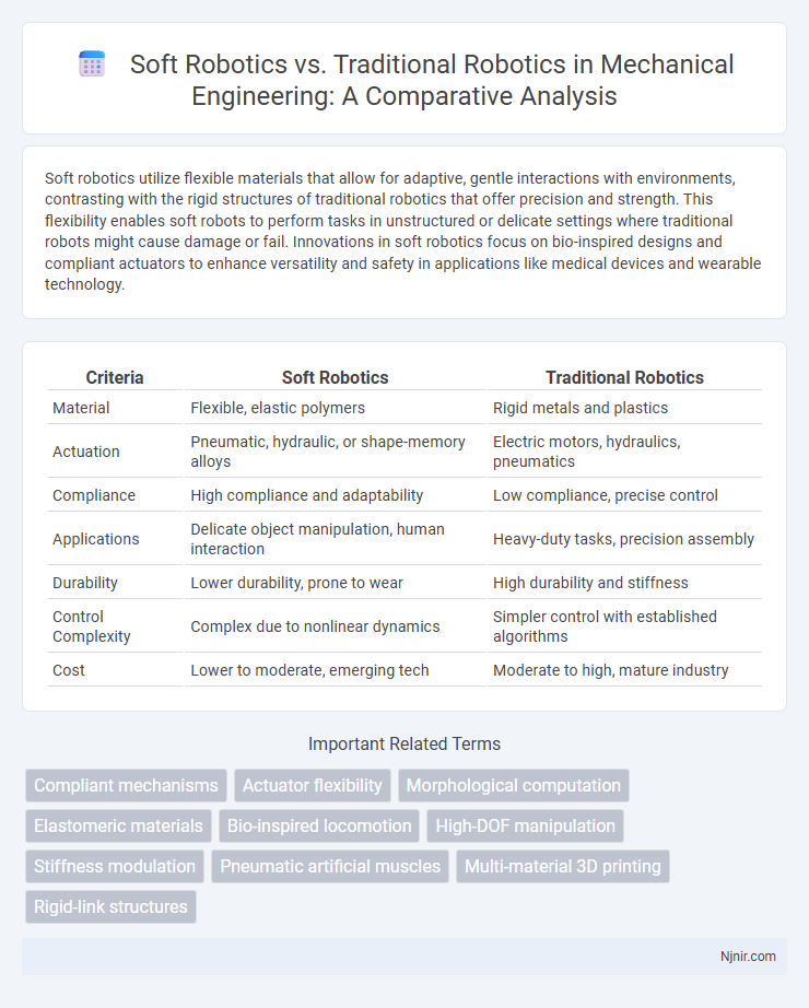 Soft Robotics vs. Traditional Robotics in Mechanical Engineering: A Comparative Analysis
