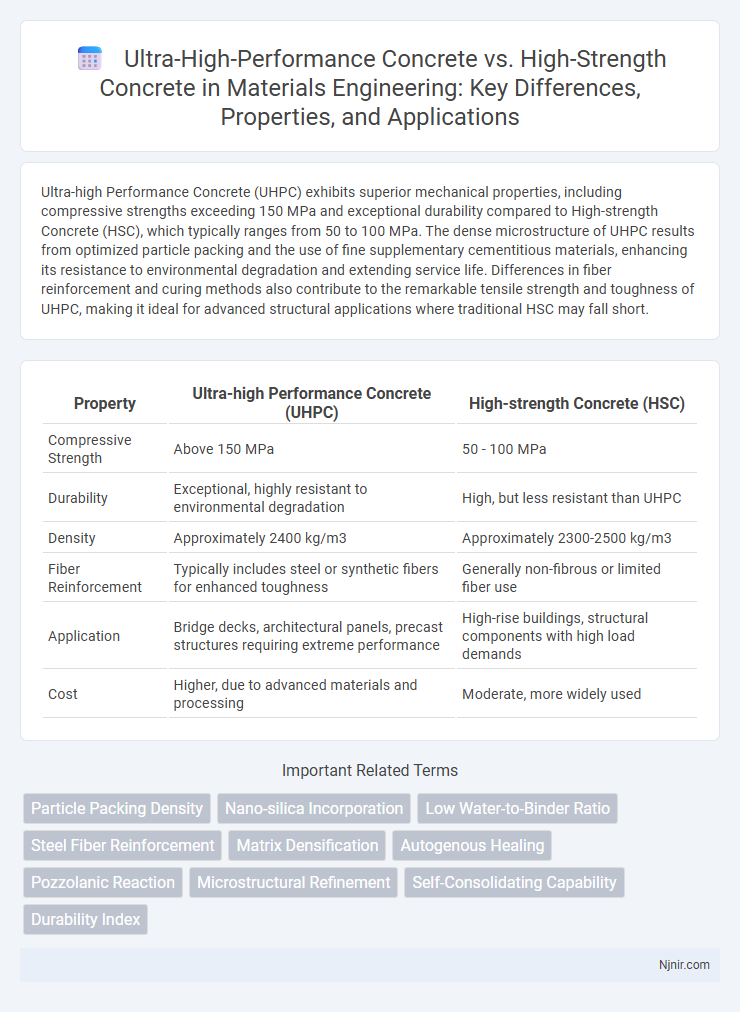 Ultra-High-Performance Concrete vs. High-Strength Concrete in Materials Engineering: Key Differences, Properties, and Applications