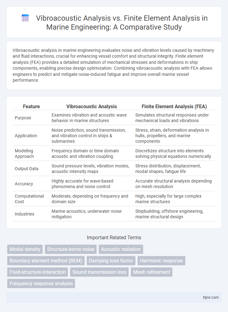 Vibroacoustic Analysis vs. Finite Element Analysis in Marine Engineering: A Comparative Study