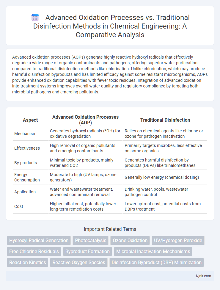 Advanced Oxidation Processes vs. Traditional Disinfection Methods in Chemical Engineering: A Comparative Analysis