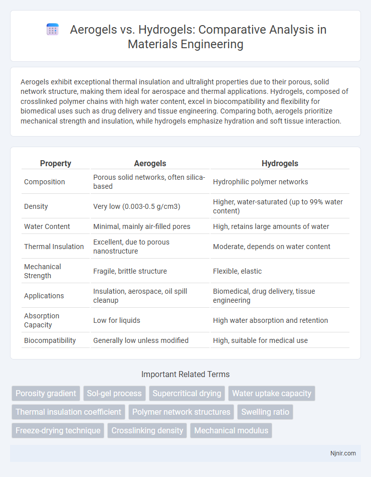Aerogels vs. Hydrogels: Comparative Analysis in Materials Engineering