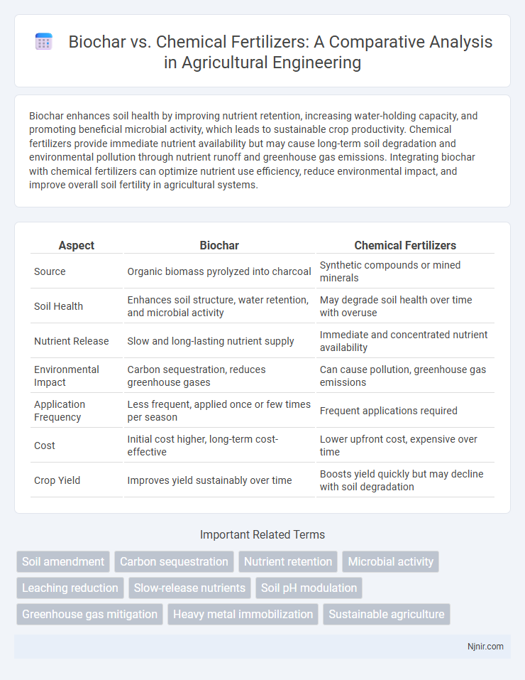 Biochar vs. Chemical Fertilizers: A Comparative Analysis in Agricultural Engineering