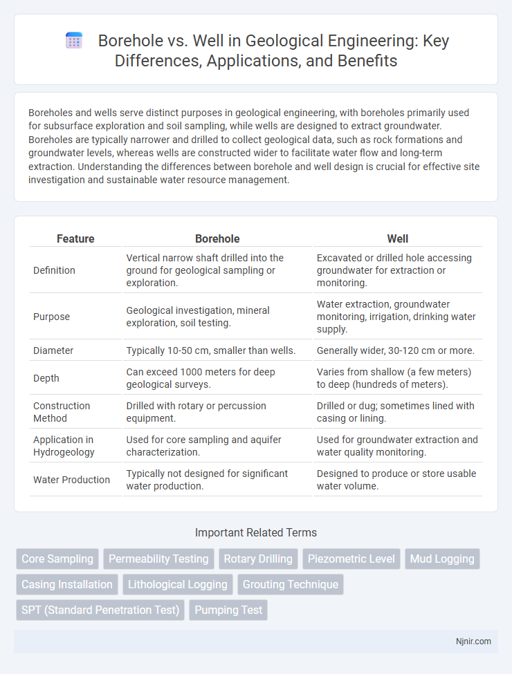 Borehole vs. Well in Geological Engineering: Key Differences, Applications, and Benefits