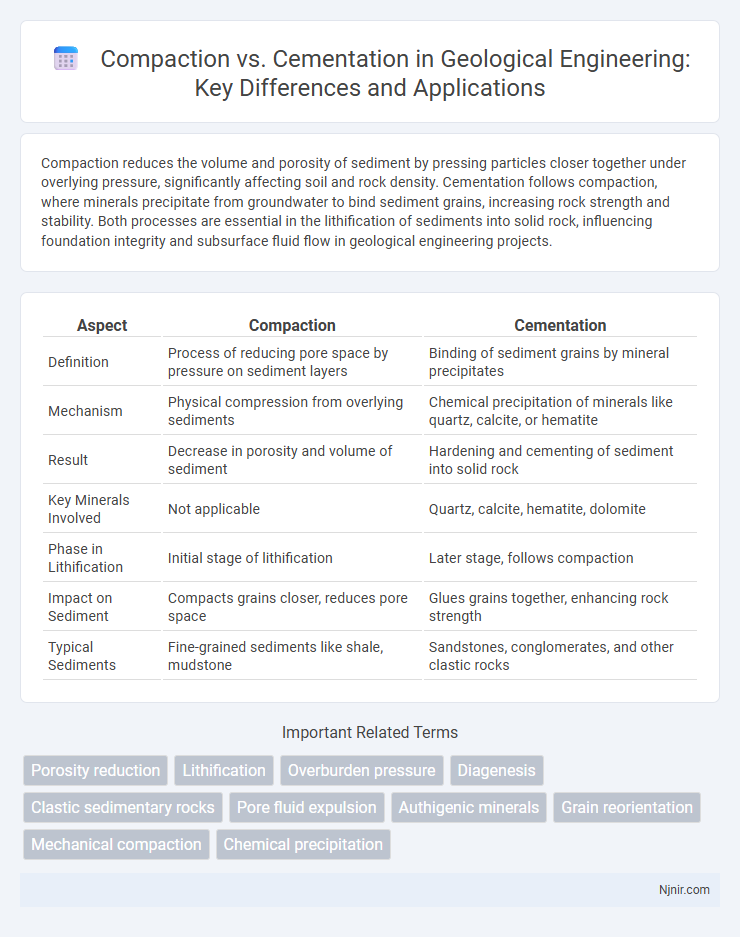 Compaction vs. Cementation in Geological Engineering: Key Differences and Applications