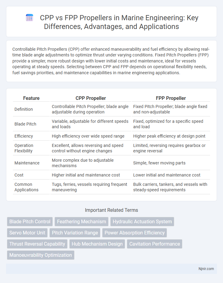 CPP vs FPP Propellers in Marine Engineering: Key Differences, Advantages, and Applications