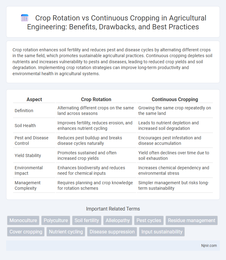 Crop Rotation vs Continuous Cropping in Agricultural Engineering: Benefits, Drawbacks, and Best Practices