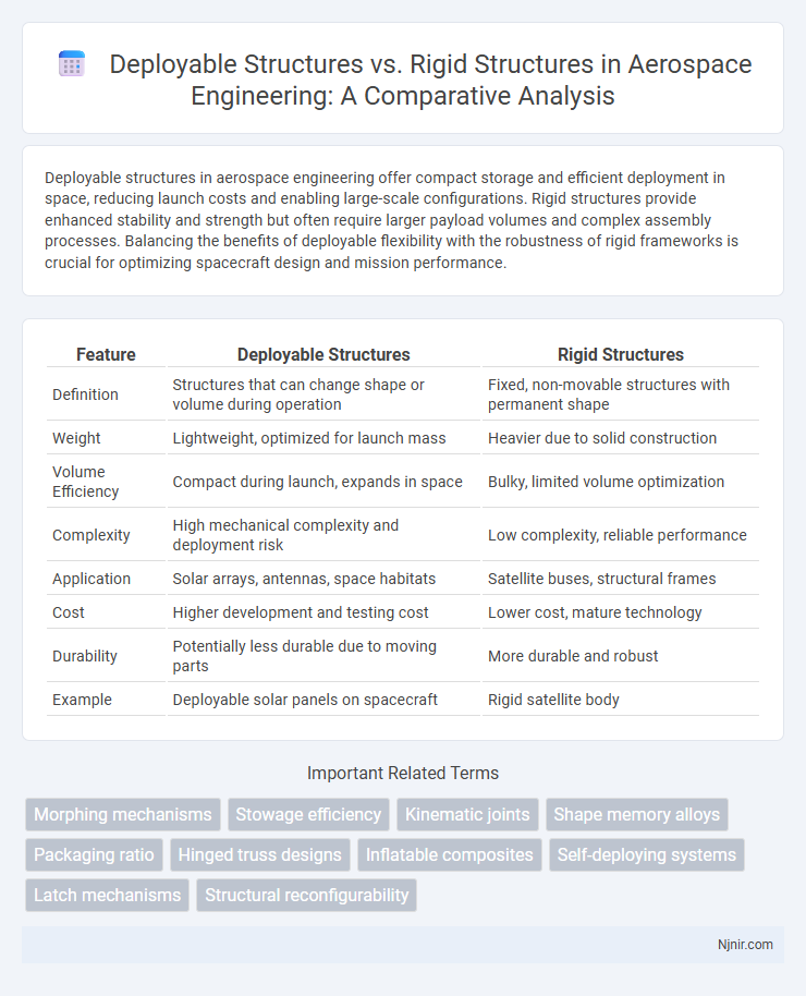 Deployable Structures vs. Rigid Structures in Aerospace Engineering: A Comparative Analysis