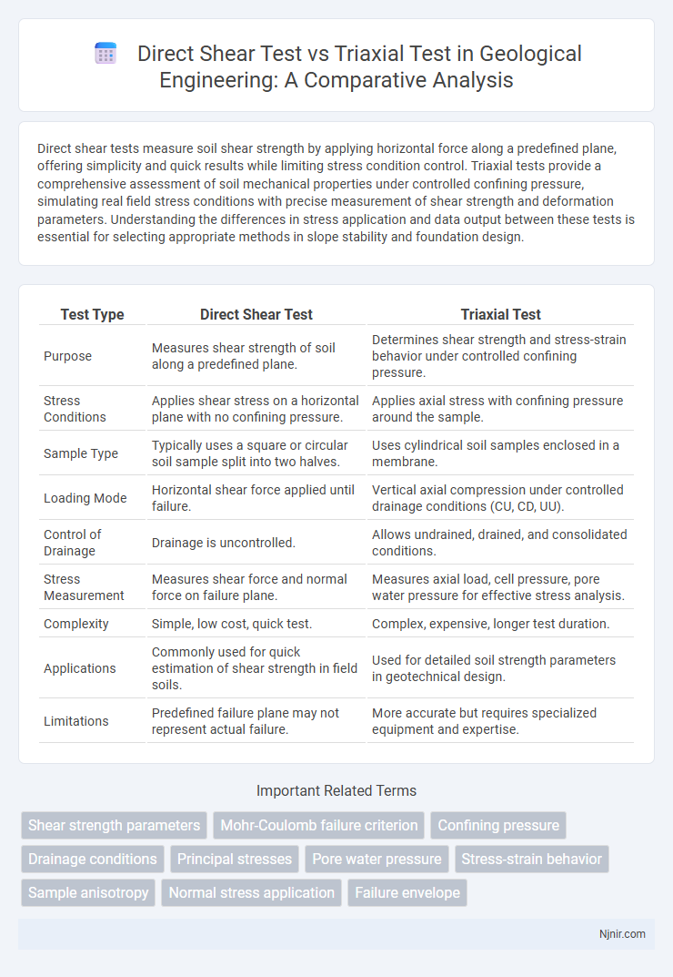 Direct Shear Test vs Triaxial Test in Geological Engineering: A Comparative Analysis