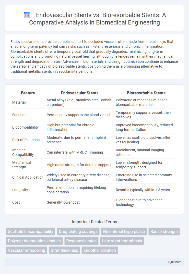 Endovascular Stents vs. Bioresorbable Stents: A Comparative Analysis in Biomedical Engineering