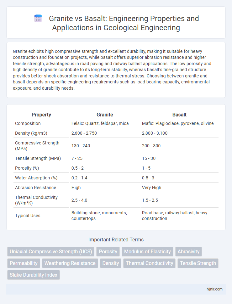 Granite vs Basalt: Engineering Properties and Applications in Geological Engineering