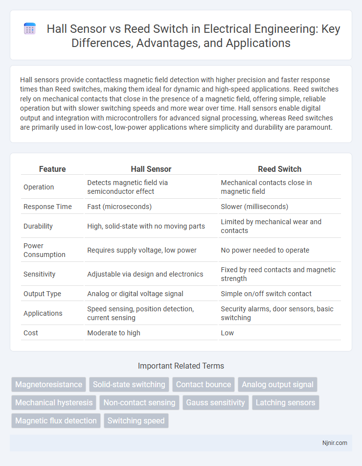 Hall Sensor vs Reed Switch in Electrical Engineering: Key Differences, Advantages, and Applications