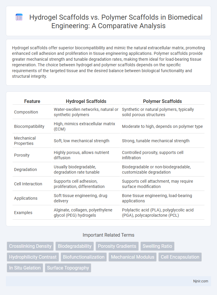 Hydrogel Scaffolds vs. Polymer Scaffolds in Biomedical Engineering: A Comparative Analysis