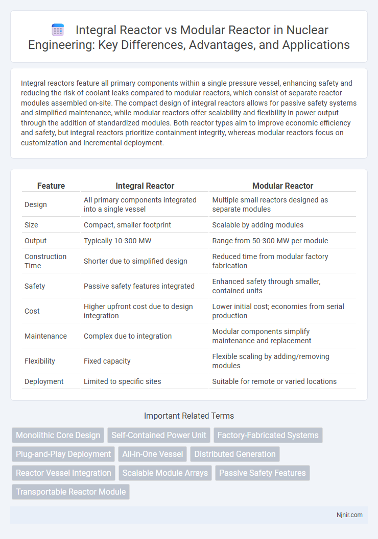 Integral Reactor vs Modular Reactor in Nuclear Engineering: Key Differences, Advantages, and Applications