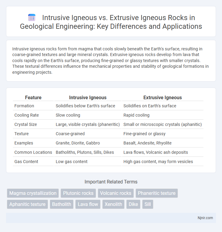 Intrusive Igneous vs. Extrusive Igneous Rocks in Geological Engineering: Key Differences and Applications
