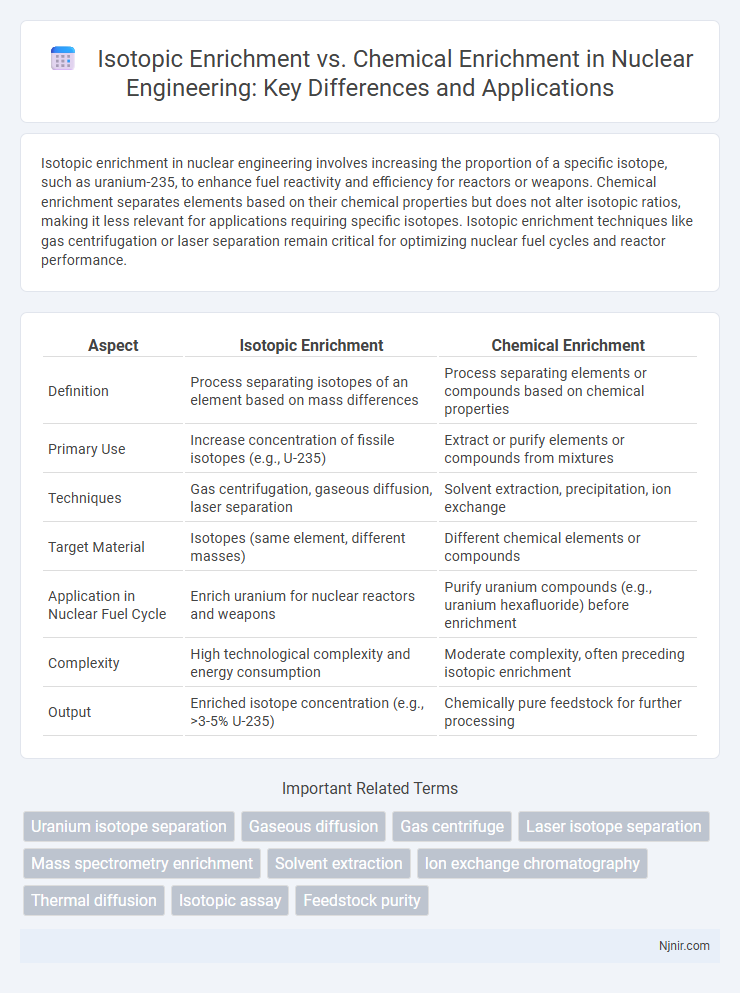 Isotopic Enrichment vs. Chemical Enrichment in Nuclear Engineering: Key Differences and Applications