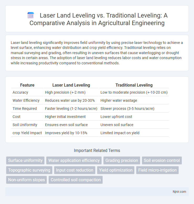 Laser Land Leveling vs. Traditional Leveling: A Comparative Analysis in Agricultural Engineering