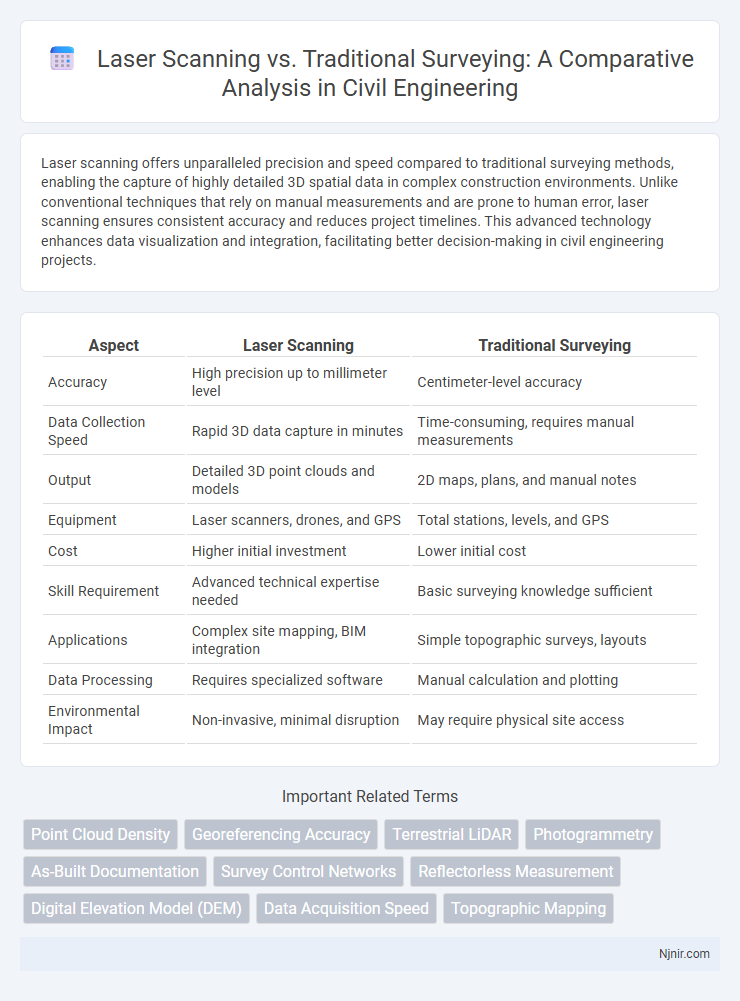 Laser Scanning vs. Traditional Surveying: A Comparative Analysis in Civil Engineering