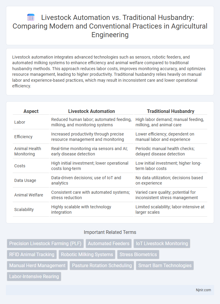 Livestock Automation vs. Traditional Husbandry: Comparing Modern and Conventional Practices in Agricultural Engineering