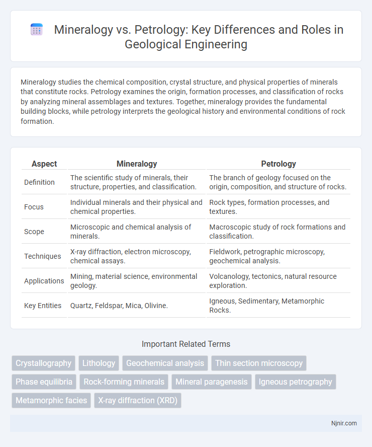 Mineralogy vs. Petrology: Key Differences and Roles in Geological Engineering