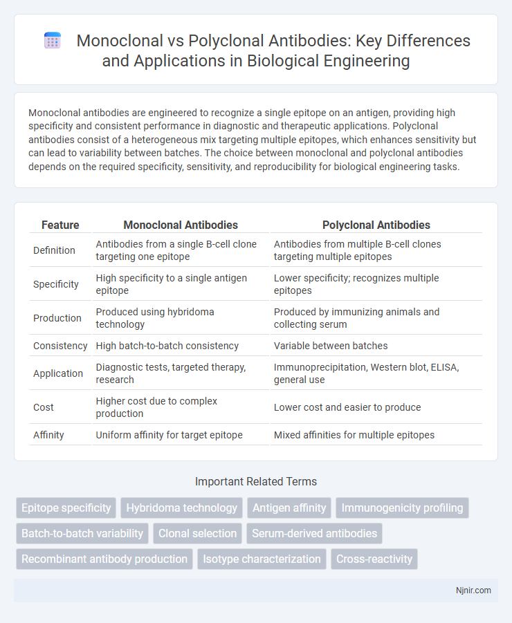 Monoclonal vs Polyclonal Antibodies: Key Differences and Applications in Biological Engineering