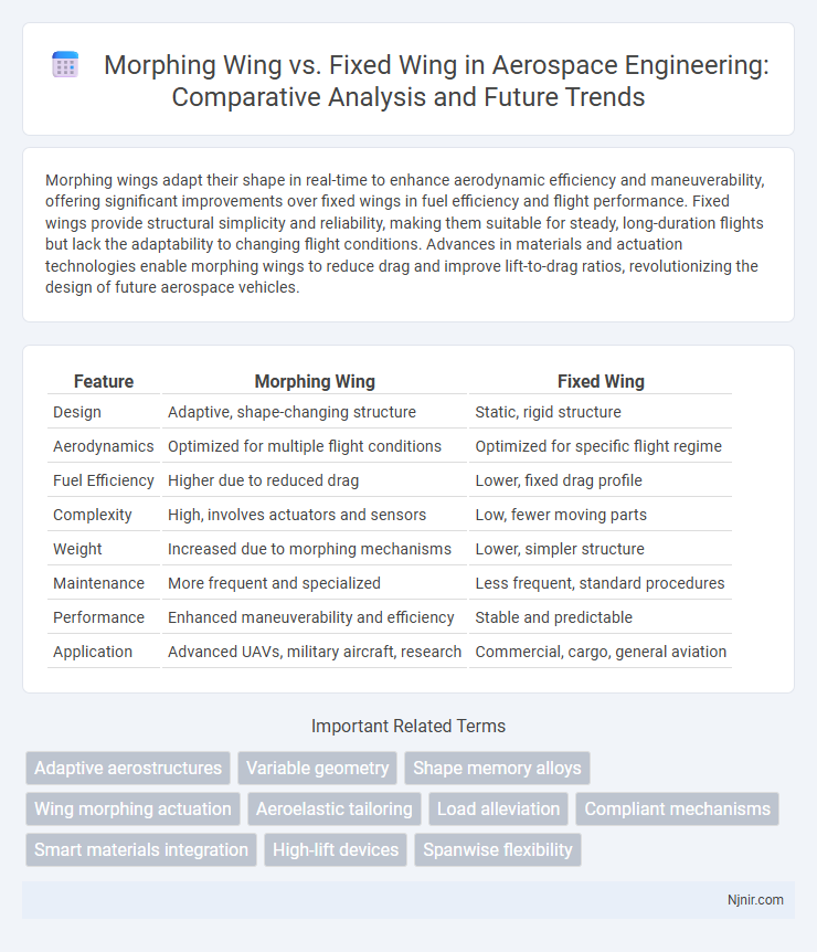 Morphing Wing vs. Fixed Wing in Aerospace Engineering: Comparative Analysis and Future Trends