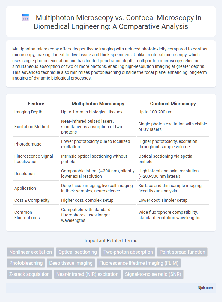 Multiphoton Microscopy vs. Confocal Microscopy in Biomedical Engineering: A Comparative Analysis
