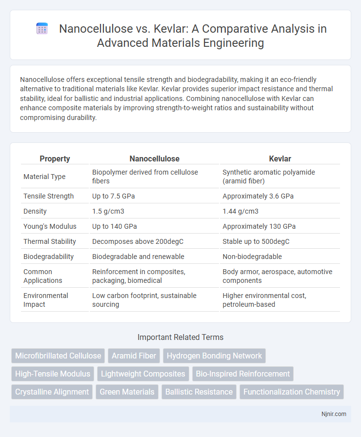 Nanocellulose vs. Kevlar: A Comparative Analysis in Advanced Materials Engineering