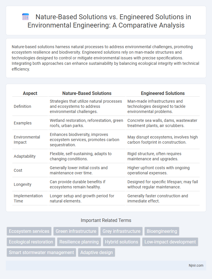Nature-Based Solutions vs. Engineered Solutions in Environmental Engineering: A Comparative Analysis