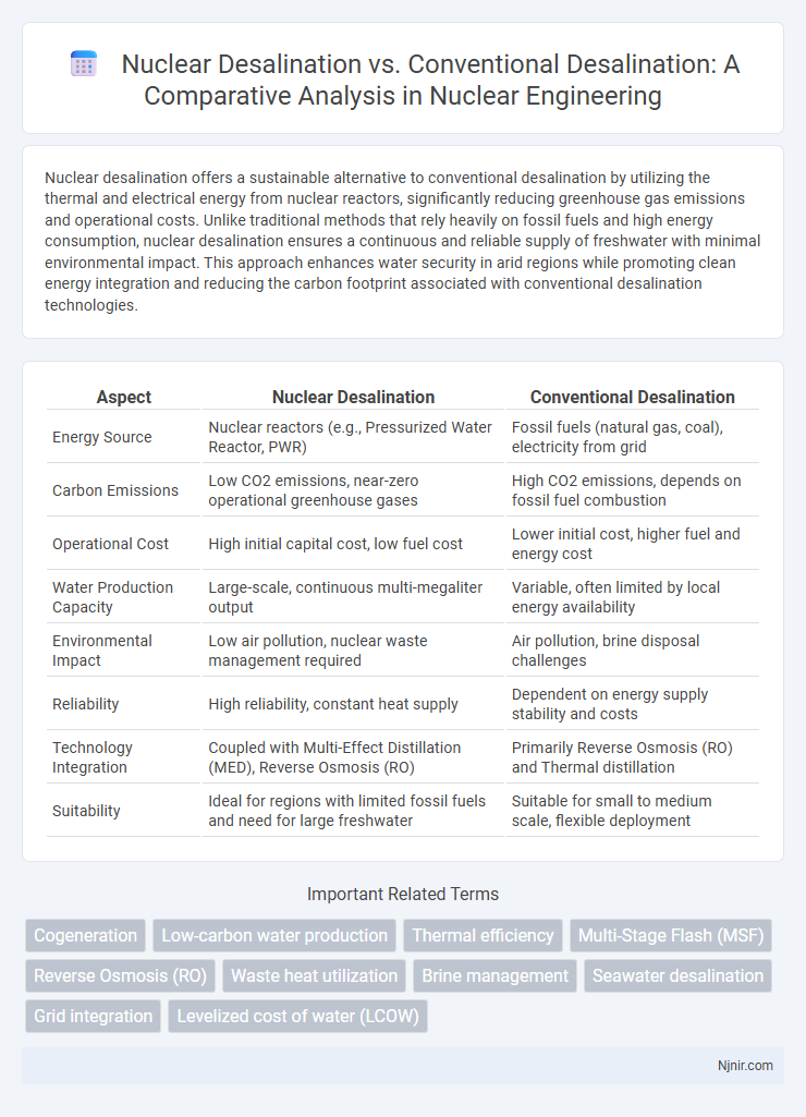 Nuclear Desalination vs. Conventional Desalination: A Comparative Analysis in Nuclear Engineering