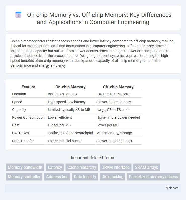 On-chip Memory vs. Off-chip Memory: Key Differences and Applications in Computer Engineering