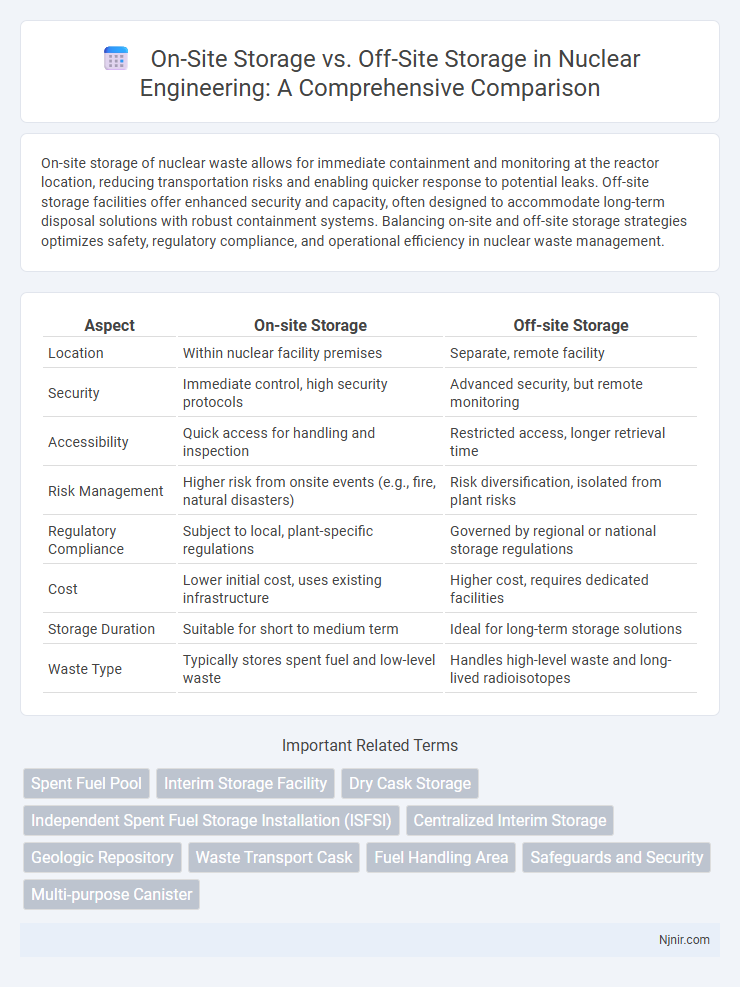 On-Site Storage vs. Off-Site Storage in Nuclear Engineering: A Comprehensive Comparison