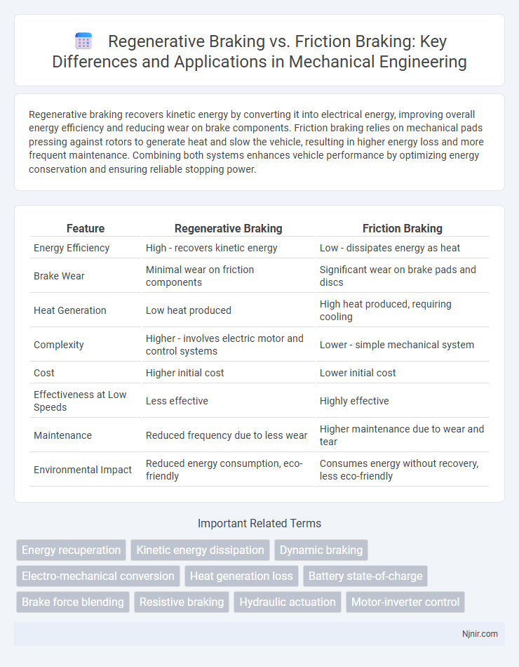 Regenerative Braking vs. Friction Braking: Key Differences and Applications in Mechanical Engineering
