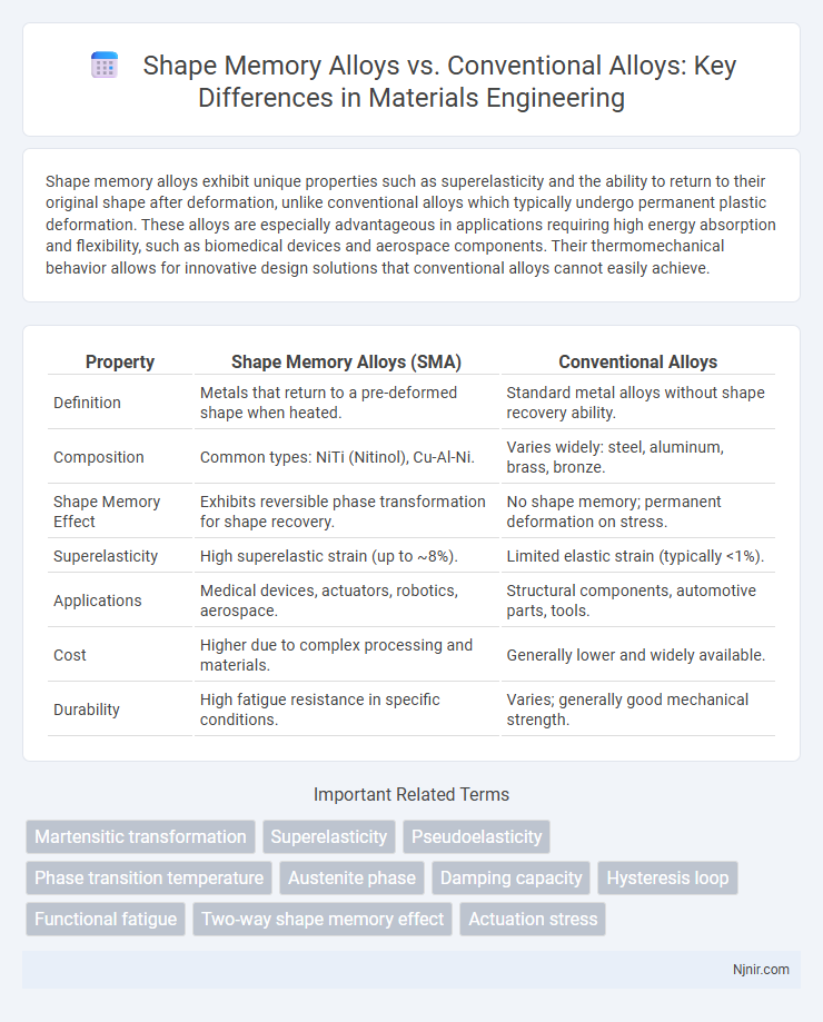 Shape Memory Alloys vs. Conventional Alloys: Key Differences in Materials Engineering