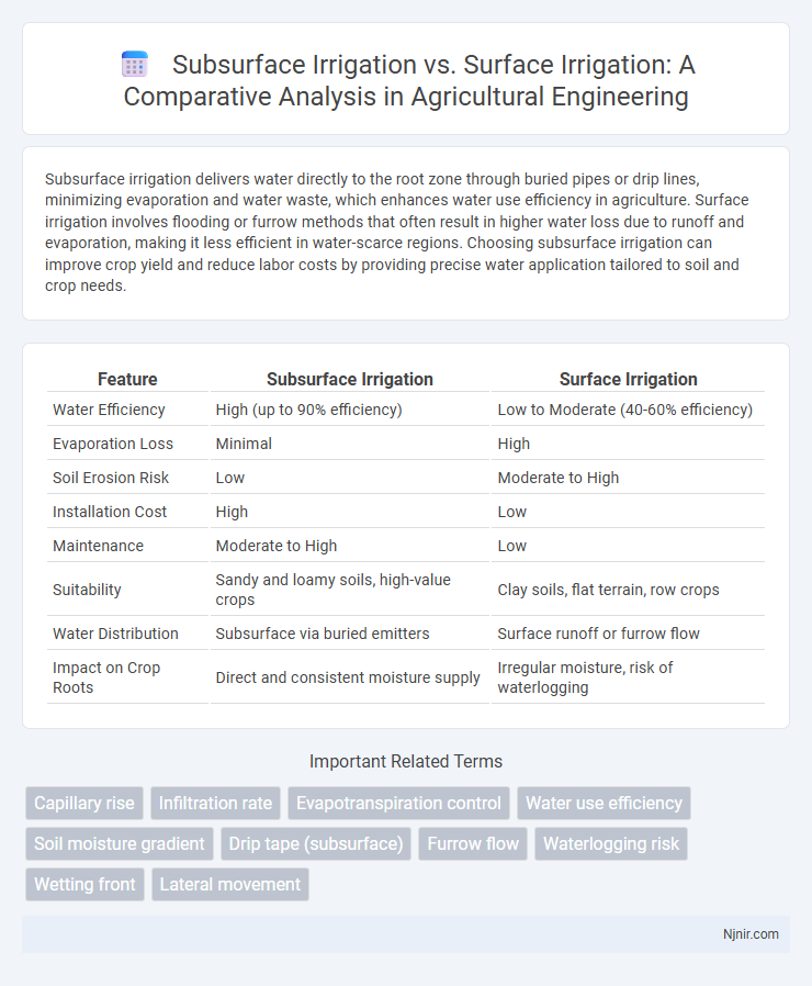 Subsurface Irrigation vs. Surface Irrigation: A Comparative Analysis in Agricultural Engineering