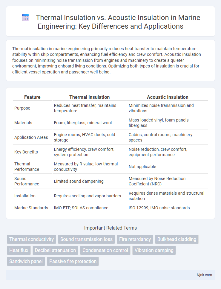 Thermal Insulation vs. Acoustic Insulation in Marine Engineering: Key Differences and Applications