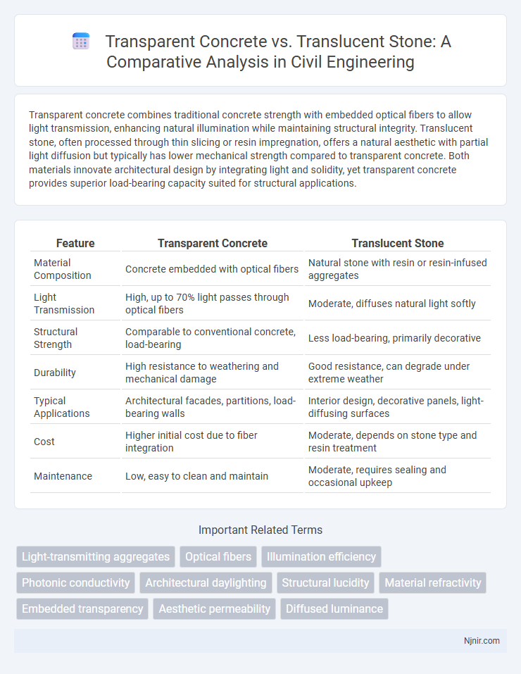 Transparent Concrete vs. Translucent Stone: A Comparative Analysis in Civil Engineering