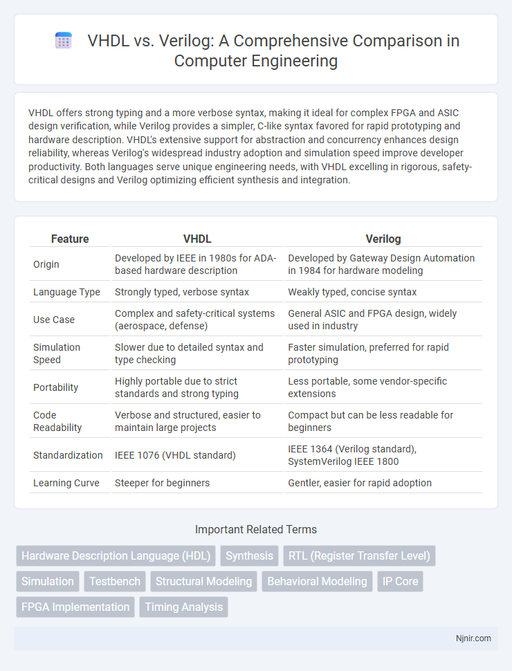 VHDL vs. Verilog: A Comprehensive Comparison in Computer Engineering
