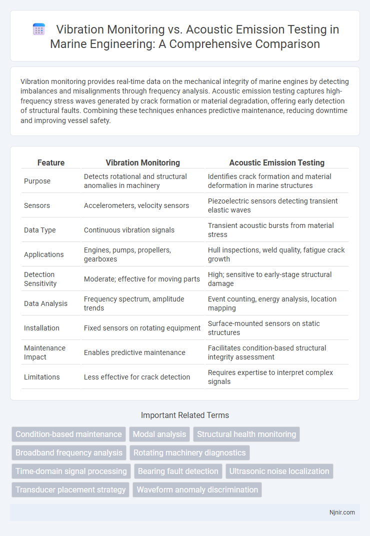 Vibration Monitoring vs. Acoustic Emission Testing in Marine Engineering: A Comprehensive Comparison