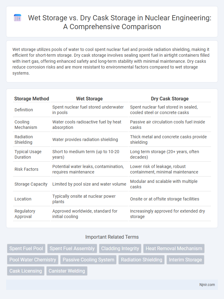 Wet Storage vs. Dry Cask Storage in Nuclear Engineering: A Comprehensive Comparison