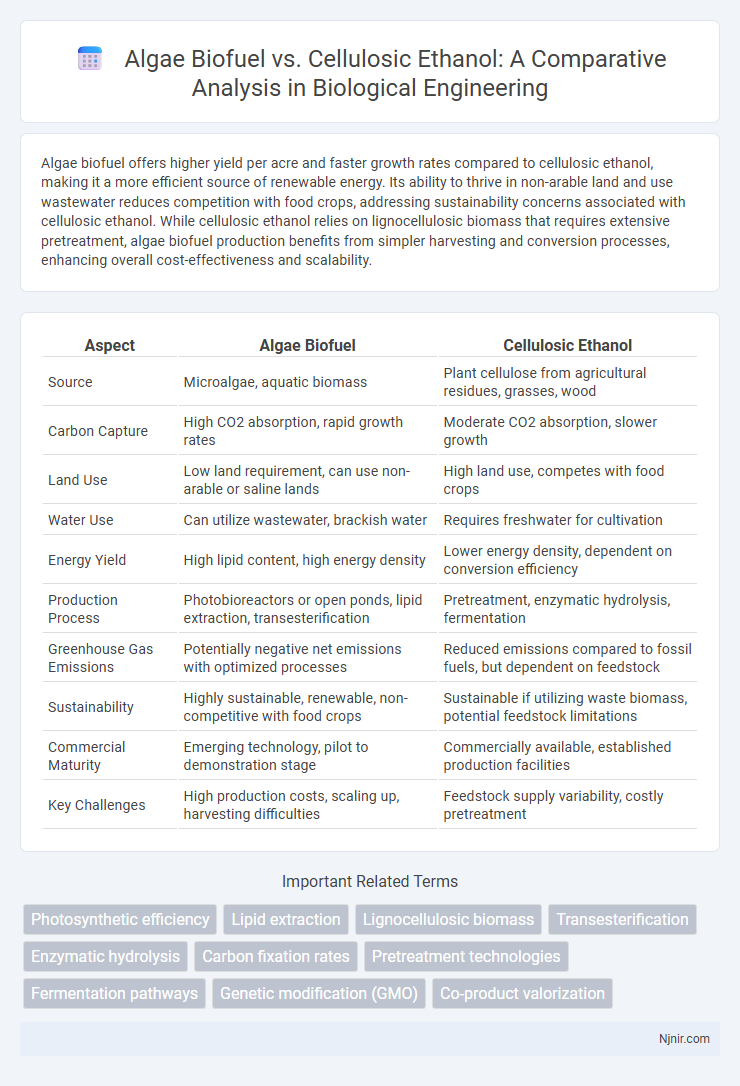 Algae Biofuel vs. Cellulosic Ethanol: A Comparative Analysis in Biological Engineering