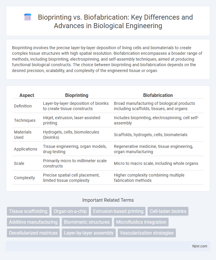 Bioprinting vs. Biofabrication: Key Differences and Advances in Biological Engineering
