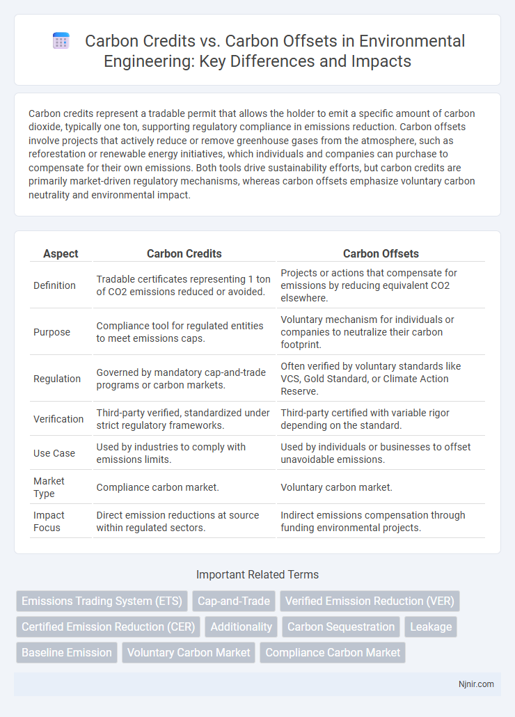 Carbon Credits vs. Carbon Offsets in Environmental Engineering: Key Differences and Impacts