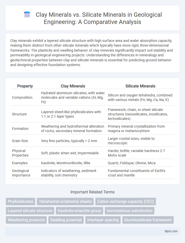 Clay Minerals vs. Silicate Minerals in Geological Engineering: A Comparative Analysis