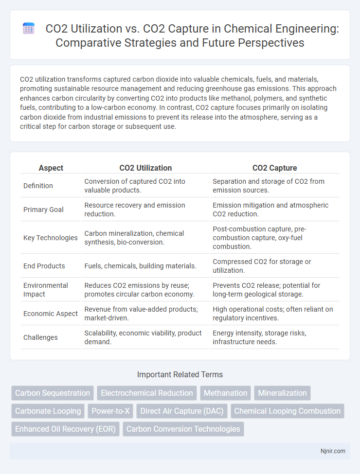 CO2 Utilization vs. CO2 Capture in Chemical Engineering: Comparative Strategies and Future Perspectives
